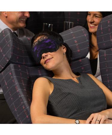 Lace Blindfold for Sleeping - 4 Pcs Black Lace Sleep Mask Set for Women - Soft Eye Covers for Adult Meditation - 4 Colors Available - Buy Online on GoSupps.com