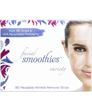 Smoothies Facial VARIETY Wrinkle Remover Strips  160 anti wrinkle patches in 6 shapes