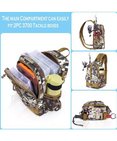 PLUSINNO Fishing Tackle Backpack Storage Bagï¼Fishing Gear Bagï¼Water-Resistant Fishing Backpack with Rod Holderâ¦ - Buy Online on GoSupps.com