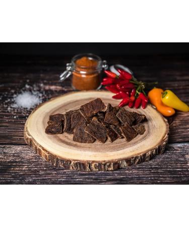  CRAFTSMAN FINEST FOODS Craftsman Beef Jerky Spicy | Made in Germany - Bavaria | Pack of 5 x 100g 500g | 100% Natural Sugar Free | 100% Beef | High Protein 68% | Dry Meat Biltong Spicy Chili - Buy Online on GoSupps.com