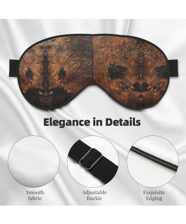 Buy Brown Cowhide Art Print Unisex Sleep Eye Mask | Soft Comfort Eye Shade for Travel Yoga & Shift Work - Buy Online on GoSupps.com