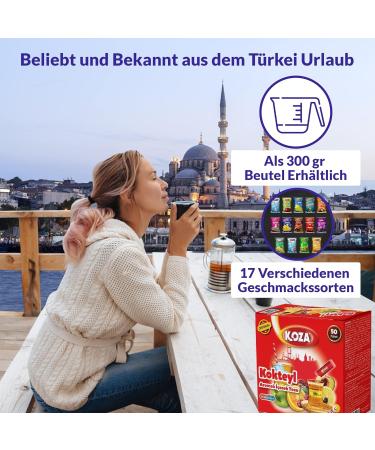 Koza Instant Beverage Powder Sticks - Assorted 50 Pack | Hot & Cold Turkish Tea Iced Tea Fruit Tea | Convenient Mix for Refreshing Drinks - Buy Online on GoSupps.com