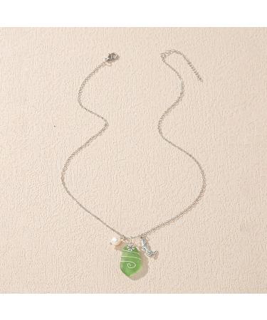 Southjieling Ocean-Style Charm Necklace | Colorful Sea Glass Collarbone Chain Jewelry - Buy Online on GoSupps.com