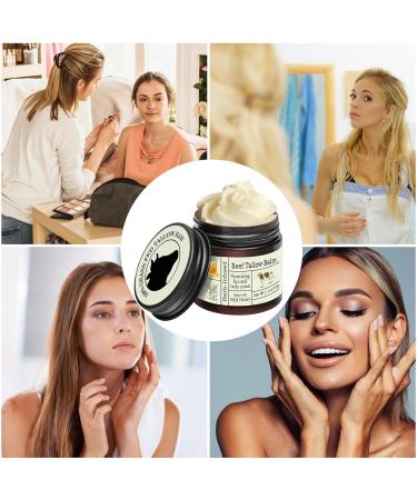  Mimoqk Tallow Face Moisturizer 50g Beef Tallow Cream Organic Hydrating Balm Enriched with Wild Honey Nourishing for Dry & Tight Skin Face & Body Use - Buy Online on GoSupps.com