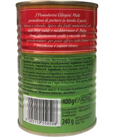  Mutti MUTTI Box contents: Cherry Tomatoes (9 x 400 g) + Peeled Tomatoes (9 x 400 g) - (ATG 9 x 240 g) + (9 x 260 g)) - Buy Online on GoSupps.com