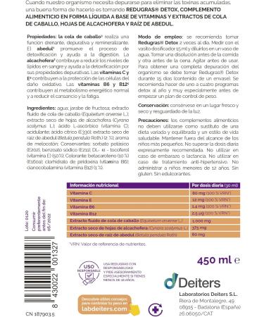 Deiters Redugrs Detox 450 ml 1 stuk 300 g - Buy Online on GoSupps.com