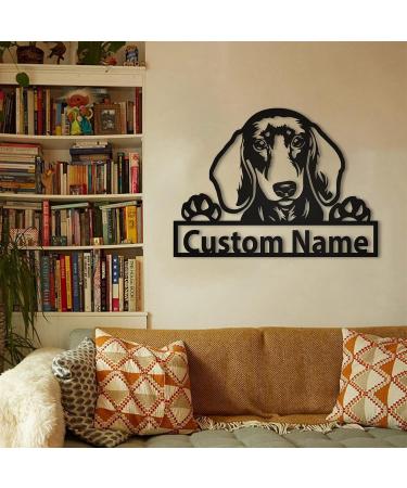 Custom Soulsis Personalized Dachshund Wooden Shield Art | Unique Father's Day Pet Gift | Funny Animal Decor - Buy Online on GoSupps.com