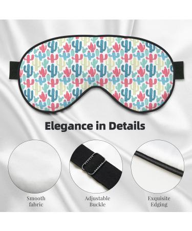 Colorful Cactus Sleep Mask - Adjustable Double-Sided Eye Cover for Ultimate Comfort & Eye Edema Relief - Shop Internationally - Buy Online on GoSupps.com