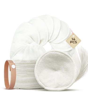 Comfort Shells pack with 14 washable breastfeeding inserts made of bamboo fiber + laundry network + support belt |Protects and absorbs milk losses |Ultra absorbent soft and reusable
