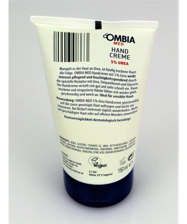 Ombia Med Hand Cream 5% Urea - Deep Hydrating Relief for Dry Skin | International Shipping Available - Buy Online on GoSupps.com