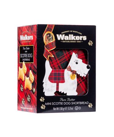 Walker's Shortbread Mini Scottie Dog Shaped Cookies, Pure Butter Shortbread Cookies, 5.3 Oz Box Mini Shortbread