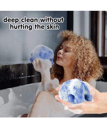 3 Pcs African Exfoliating Net African Net Sponge 80x30cm Long African Shower Sponge Body Sponge Exfoliating Sponge for Men and Women Deep Cleaning(Purple Pink Blue) - Buy Online on GoSupps.com