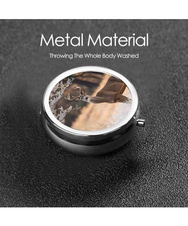 Free Whitetail Deer Mini Round Pill Box | 3 Compartment Travel Organizer | Portable Pill Case for Home & Office - Buy Online on GoSupps.com