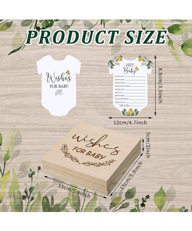 50 Pcs Baby Shower Advice Cards with Keepsake Box | Gender Reveal Game and Shower Favors | Baby Prediction and Wishes for Party Supplies - Buy Online on GoSupps.com