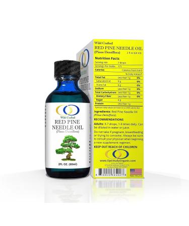 Optimally Organic Wild Crafted Red Pine Needle Oil - Fresh Light Pine - 2 Fl Oz. - Buy Online on GoSupps.com