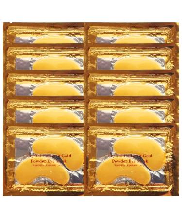 KAIQIKAIXI Gold Gel Under Eye Patches - 10 Pairs with Hyaluronic Acid & Collagen for Dark Circles Puffiness & Wrinkles - Buy Online on GoSupps.com