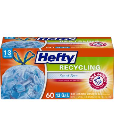Hefty 13 Gal. Clear Tall Kitchen Recycling Bag (60-Count) - Power