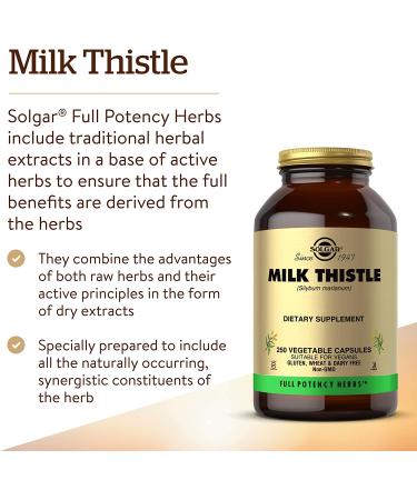 Buy Solgar Milk Thistle 250 Veg Capsules â€“ Liver Support & Antioxidant - Buy Online on GoSupps.com