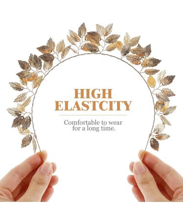 Minkissy Leaves Headband - Greek Goddess Costume Accessory for Weddings Pageants & Birthdays | Golden Luxury Hairpiece - Buy Online on GoSupps.com