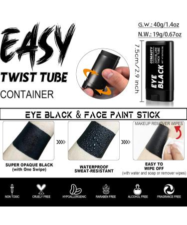 CCBeauty Eyeblack Stick - Sweatproof Face Paint for Baseball Football Lacrosse | Pro Performance Game Day Accessories - Buy Online on GoSupps.com
