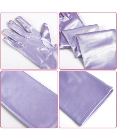 NQEUEPN Women Long Gloves Long Elbow Satin Gloves 21" Stretchy 1920s Opera Gloves Hand Care Moisturizing Gloves for Women Girls Evening Party Dance (Light Purple) - Buy Online on GoSupps.com