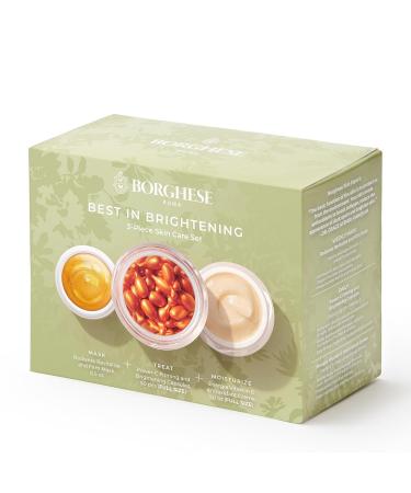 Borghese 3-Piece Best in Brightening Gift Set - Includes Firming Mask Vitamin C Serum Capsules & Vitamin E Face Cream Anti Aging Skin Care Set - Buy Online on GoSupps.com