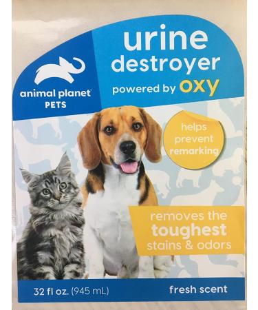 Animal Planet Urine Destroyer 32oz - Professional Strength Oxygen Powered Formula for Tough Odor & Stain Removal on Furniture & Carpet - Buy Online on GoSupps.com
