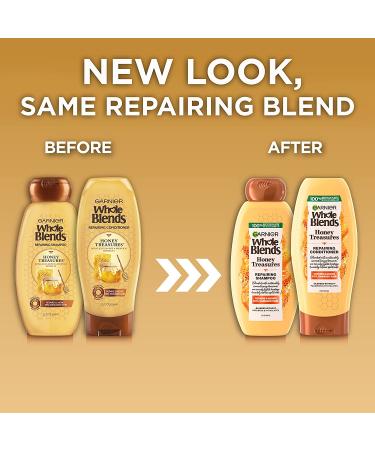 Garnier Whole Blends Honey Treasures Repairing Shampoo & Conditioner Set - 22 Fl Oz (2 Items) - For Dry Damaged Hair - Buy Online on GoSupps.com