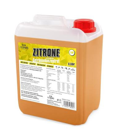 C.P.Sports Sugar-Free Beverage Syrup - Lemon Flavor 5L Concentrate for Sports Drinks with Vitamins + Pump Dispenser | International Shipping Available - Buy Online on GoSupps.com