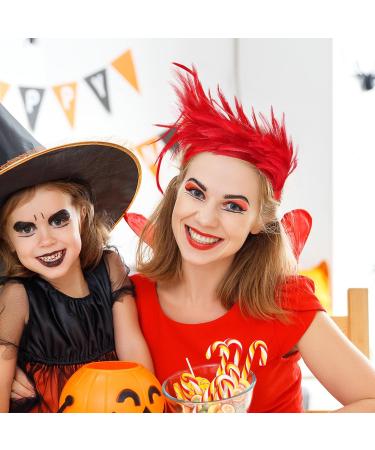 Feather Fascinator Headband Tea Party Headwear 1920s Headbands Flapper Headpieces 1920s for Women (Red) 1 Red - Buy Online on GoSupps.com