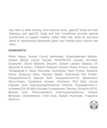 Nu Skin ageLOC Scalp & Hair Shampoo - Nourishing Formula for Strong Silky Hair | Antioxidant & Protein Blend | Vitamin E & BCA Technology | 200ml - Buy Online on GoSupps.com