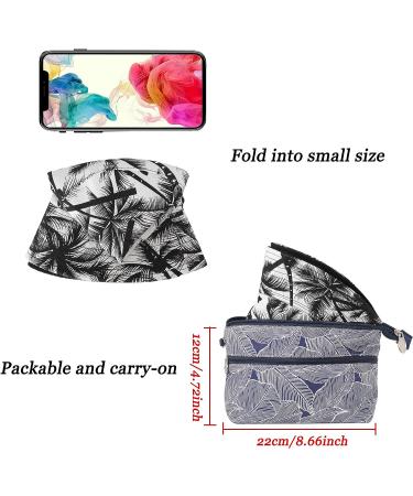 ZLYC Unisex Palm Tree Black Bucket Hat - Summer Travel Fisherman Cap for Women Men Teens - Buy Online on GoSupps.com