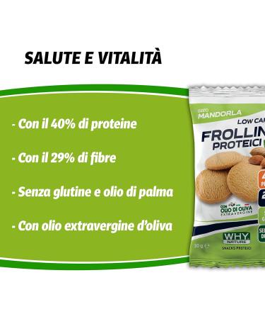 WHY NATURE WHY NATURE LOW CARB PROTEIN FROLLINES Gluten-free protein Frollins for a protein-rich breakfast Almond flavor 30g - Buy Online on GoSupps.com