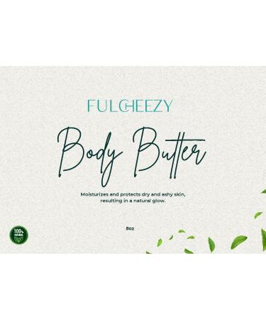 Organic Body Butter for Extreme Dry Skin - 100% Natural Moisturizer Scented All Skin Types - 8oz - Buy Online on GoSupps.com