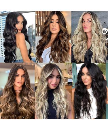 Mabufun Clip in Hair Extensions for Women Clip in Long Wavy Hair Extension 20 Inch Thick Hairpieces Fiber Double Weft Hair for Women (20 Inch Dark Brown) 20 Inch Dark Brown - Buy Online on GoSupps.com