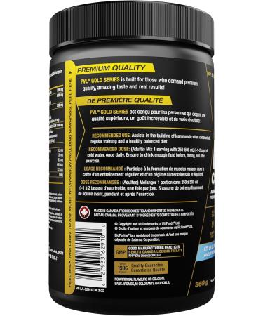 PVL EAA BCAA COMPLETE | Pre Intra or Post Workout EAA/BCAA with L-Arginine Amino Acid Supplement Keto Friendly 369 g (30 servings) (Icy Blue Storm) - Buy Online on GoSupps.com