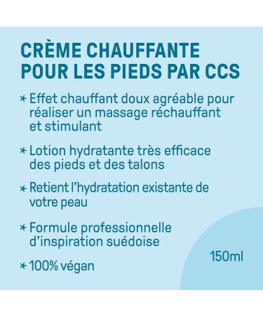CCS Foot Warming Cream 150ml - Moisturizes and softens dry skin and cold feet with a warm feeling - Buy Online on GoSupps.com