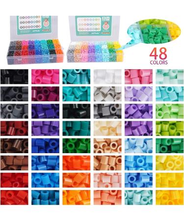 ARTKAL Fuse Beads 9600: 48 Colors, 5mm Fusion Beads Compatible with Perler & Hama, Melting Beads - 2 Boxes Sorted Beads - Buy Online on GoSupps.com