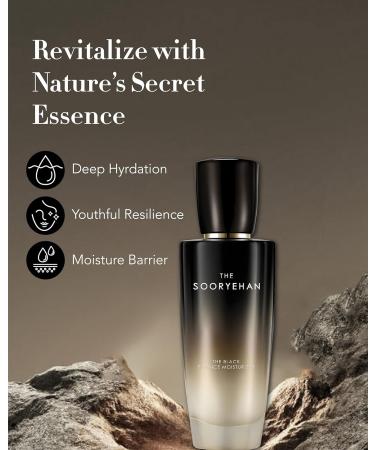 Sooryehan The Black Essence Moisturizer 130ml - Lightweight Korean Cream for Dull Aging Skin with Black Yeast & Hyaluronic Acid - Buy Online on GoSupps.com