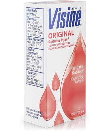 Visine Original Redness Relief Eye Drops | 0.5 Fl. Oz - Buy Online on GoSupps.com