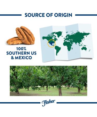 Fisher Pecan Halves 16oz | Unsalted, No Preservatives | Gluten Free, Non-GMO | Vegan, Paleo, Keto | Pack of 1 - Buy Online on GoSupps.com