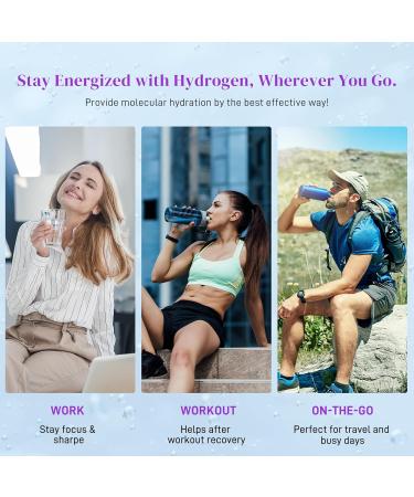 Hydrogen Water Tablets, 8 PPM Hydrogen Tablets for Drinking Water with Magnesium Glycinate Base, H2 Molecular Hydrogen Rich in Antioxidants, Cognitive & Athletic Performance, Energy (90 Counts) - Buy Online on GoSupps.com