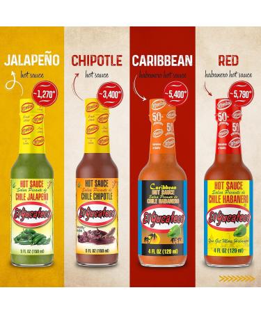 El Yucateco Habanero Red 120ml (Pack 3) / Red Habanero Pepper Hot Sauce Spicy Mexican Salsa Sauce - Buy Online on GoSupps.com