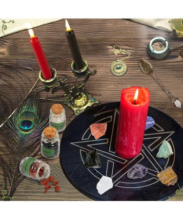 Witchcraft Supplies Kit - SHYSHINY 101 Pack with Chakra Stones, Crystal Jars, Herbs, Candle | Complete Wiccan Tools Box for Spells | Witchy Gifts for Beginners - Buy Online on GoSupps.com
