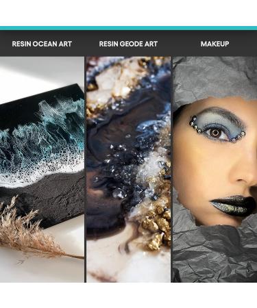 MEYSPRING Charcoal Black Epoxy Resin Color Pigment - 50g - Ideal for Resin Art and UV Resin - Mica Powder for Epoxy Resin - Buy Online on GoSupps.com