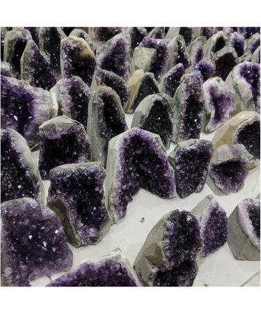 Amethyst Rough Stone Dark Purple Amethyst Crystal Cluster Geode Free Standing Specimen Decor Full of Texture (Size : 400-600g) - Buy Online on GoSupps.com