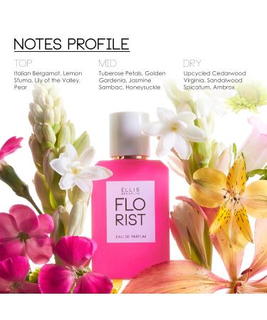 Ellis Brooklyn FLORIST Eau De Parfum - Fresh Floral Perfume For Women with Italian Bergamot Tuberose & Cedarwood Vegan Perfume Made In The USA FLORIST 0.25 Fl Oz (Pack of 1) - Buy Online on GoSupps.com
