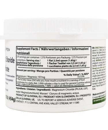 1lb Magnesium Chloride Hexahydrate Crystal Powder - Pharmaceutical Grade, Pure Ph. EUR. BP USP 100% - Heiltropfen - Buy Online on GoSupps.com