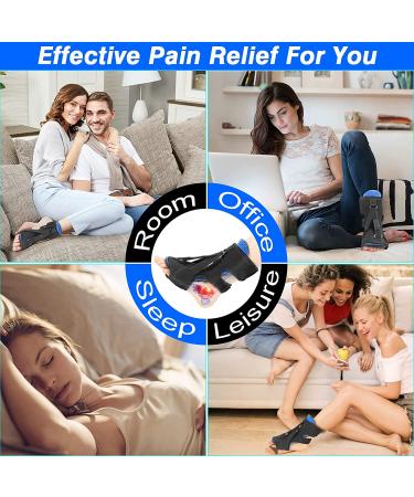 2022 Adjustable Plantar Fasciitis Night Splint - Plantar Fasciitis Relief for Foot Drop, Ankle Pain, Heel Pain, Achilles Tendonitis - 3 Fixing Straps - Buy Online on GoSupps.com