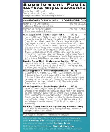 Bio Nutrition GLP-1 Wellness Support 60 Capsules - Buy Online on GoSupps.com